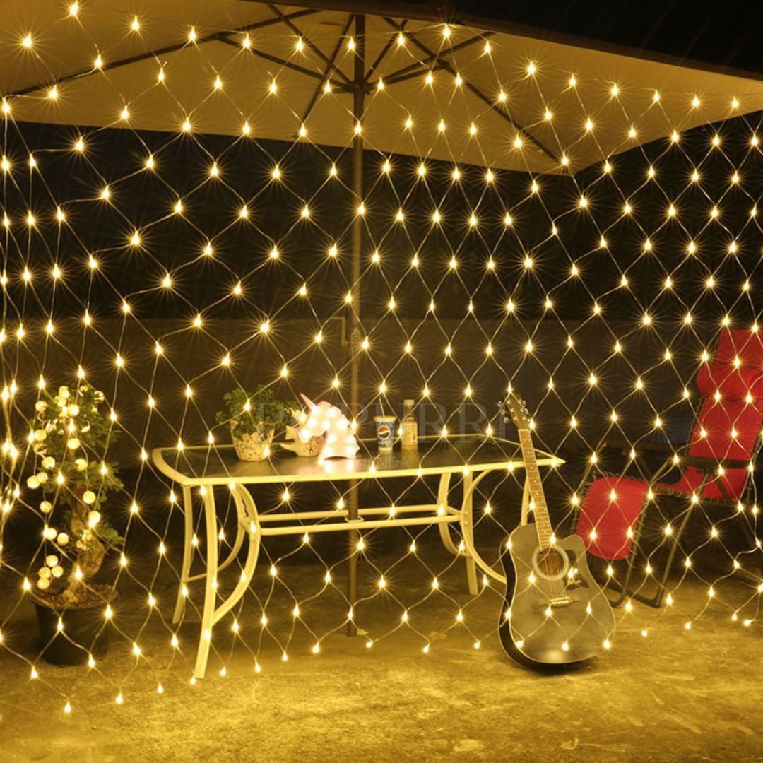 CORTINA RED DE LUCES 1.5X1.5 METROS CALIDA GN-SA-1006B